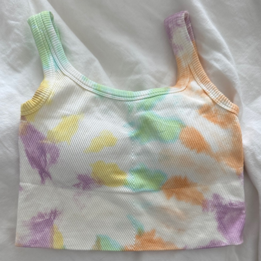 Avocado Colorful Tie-Dye Ribbed Tank Top XS/S